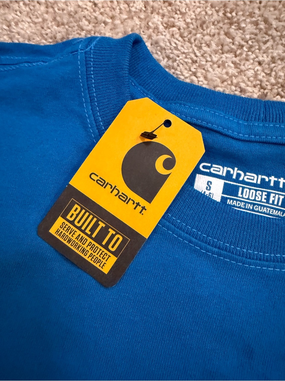 Carhartt Royal Blue Long Sleeve Tee - Picture 5 of 6